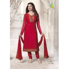 Red Stunning New Kasheesh Magical Brasso semi stitched suit